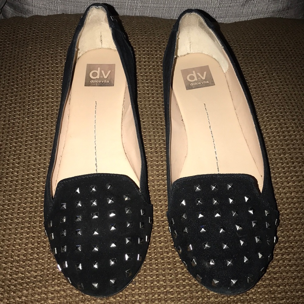 Dolce Vita Black Stud Flats/Loafers Size 9.5